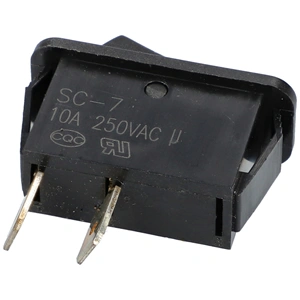 10A/250V AC Billenőkapcsoló, fekete, számos, szögletes VINCHI páraelszívó / RENDELÉSRE