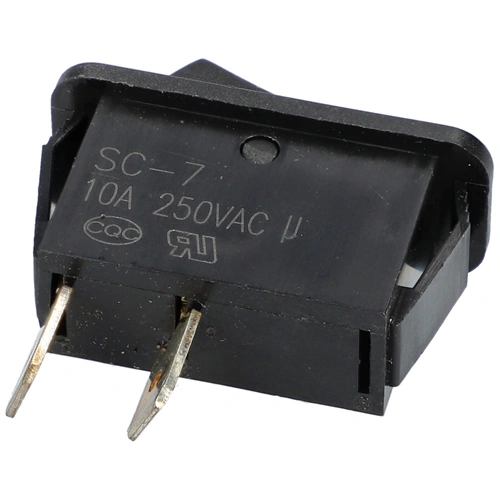 10A/250V AC Billenőkapcsoló, fekete, számos, szögletes VINCHI páraelszívó / RENDELÉSRE