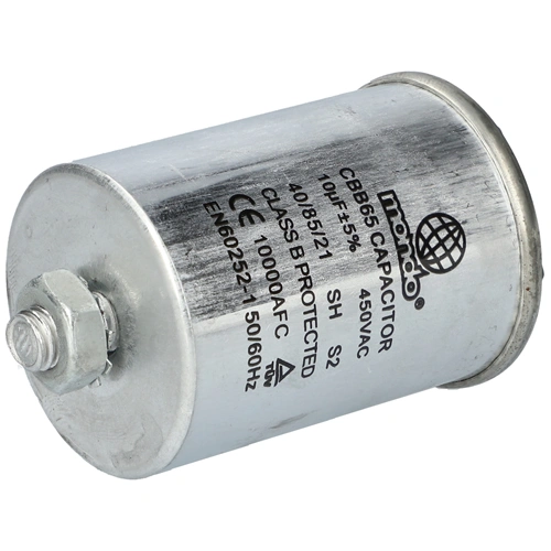 10 uF 450V Kondenzátor, fém, sarus (univerzális)