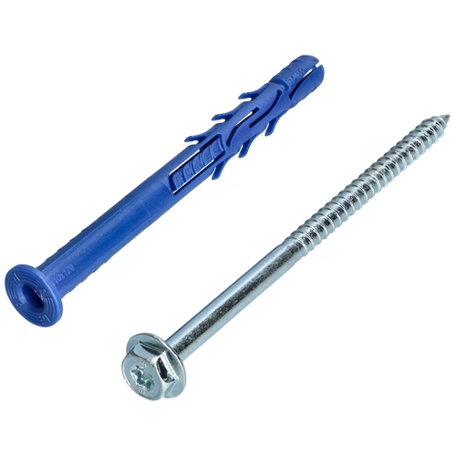 10x120 mm csavar + tipli, klímatartó konzolhoz, hatlapfejű, peremes fejű (TORX),