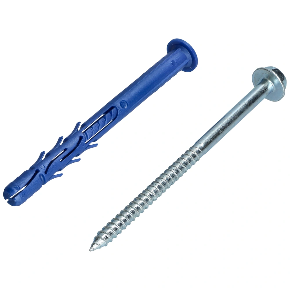 10x120 mm csavar + tipli, klímatartó konzolhoz, hatlapfejű, peremes fejű (TORX),