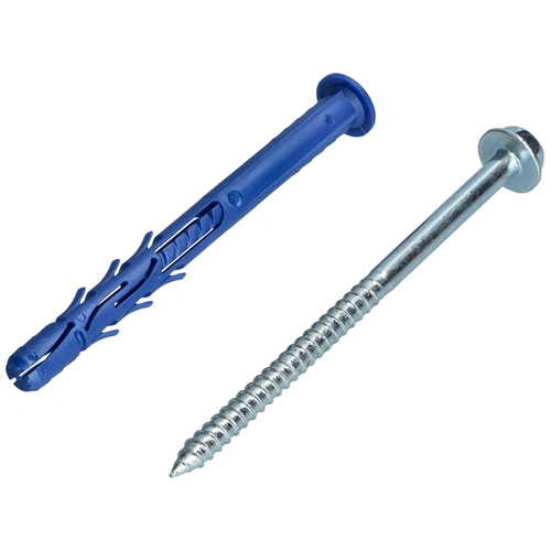 10x120 mm csavar + tipli, klímatartó konzolhoz, hatlapfejű, peremes fejű (TORX),