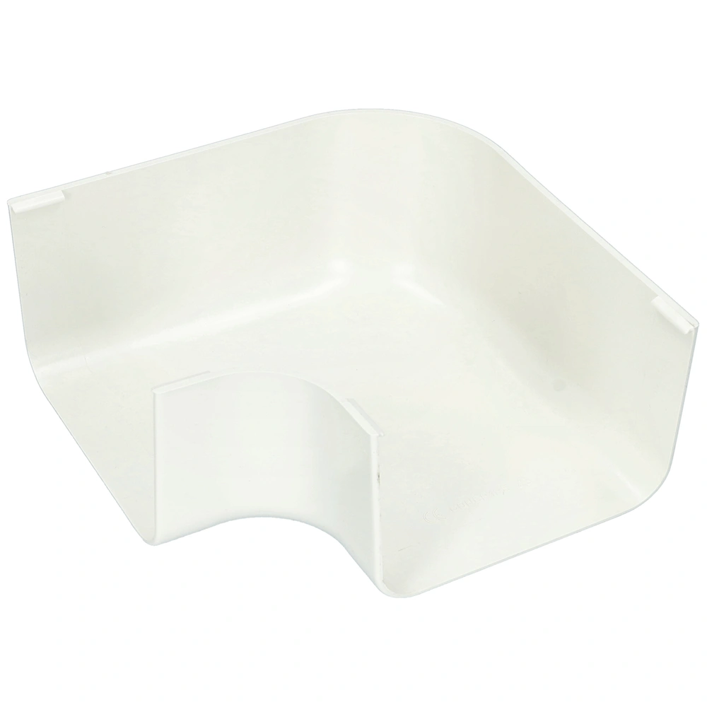 125x75 mm 90° Kanyarív, lapos, fehér, UV álló (CANALPLAST) klíma dekorcsatorna