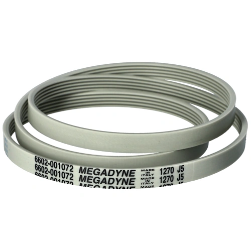 1270 J5 EL Bordásszíj, fehér (utángyártott, MEGADYNE) AEG, WHIRLPOOL, SAMSUNG mosógép