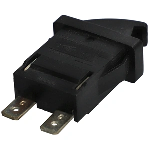 12x25mm Világításkapcsoló fekete HELKAMA fordított működésű