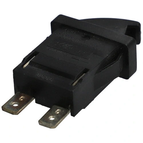 12x25mm Világításkapcsoló fekete HELKAMA fordított működésű