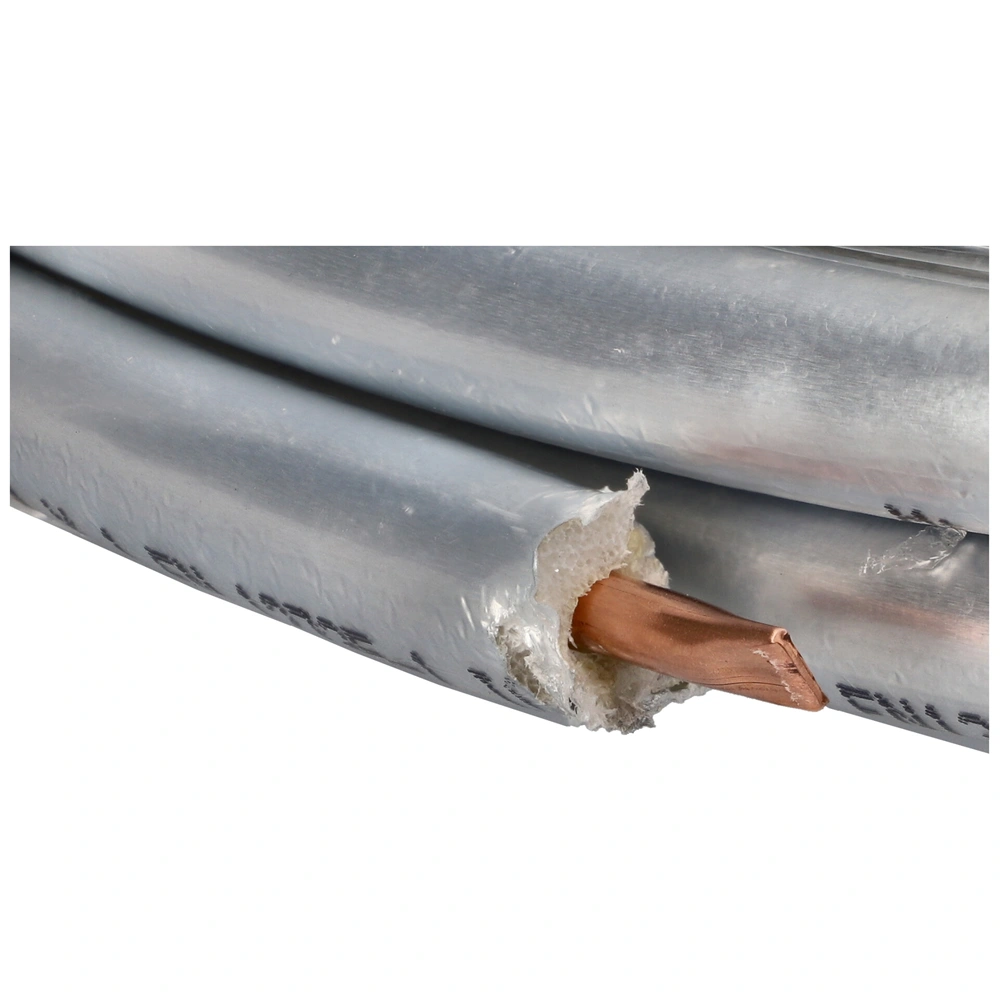 1/4" (6,35 mm) x 1 mm Alumínium kasírozott Szigetelt rézcső, klímához, 25m / tekercs (Zetaesse)