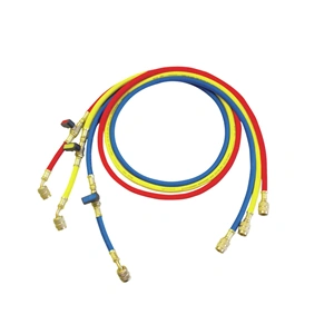 1500mm Töltőcső csappal, 1/4" SAE, sárga, ROTHENBERGER 1500000029 / RENDELÉSRE