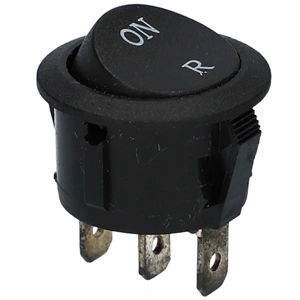 15A/250V Billenőkapcsoló, on-off, fekete, kerek (eredeti) DYRAS, ORION húsdaráló / RENDELÉSRE