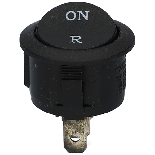 15A/250V Billenőkapcsoló, on-off, fekete, kerek (eredeti) DYRAS, ORION húsdaráló / RENDELÉSRE