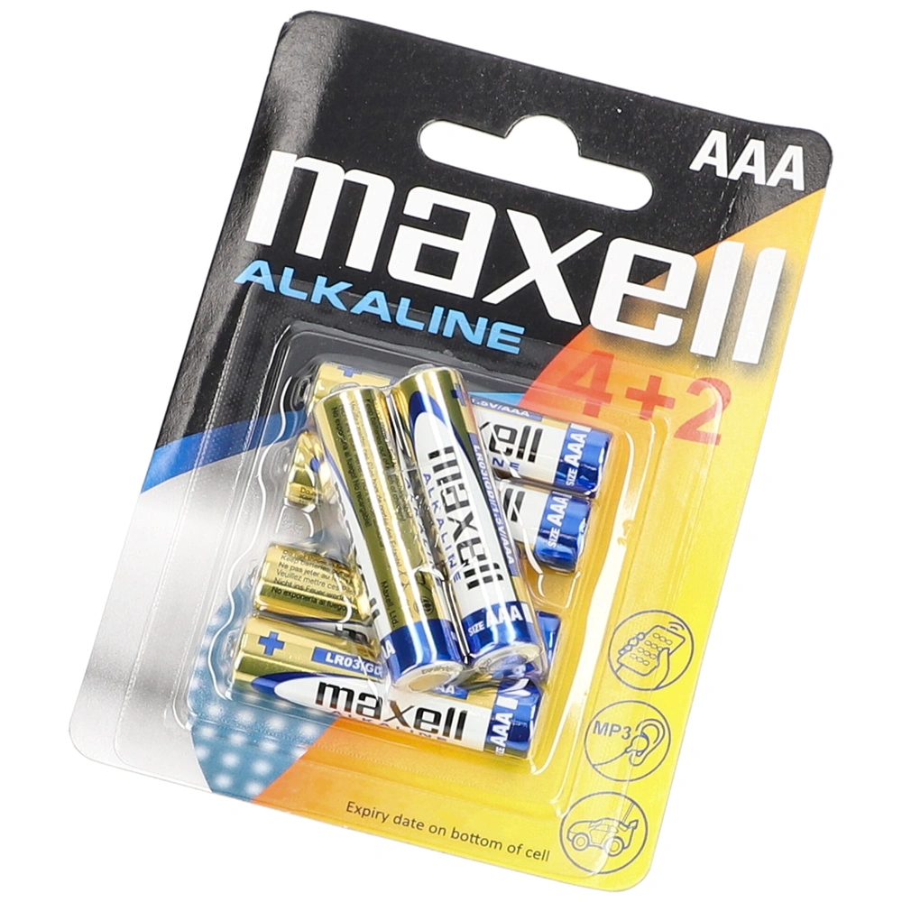 1.5V tartós elem MAXELL LR03 AAA (mikro ceruza) 6db-os csomag 