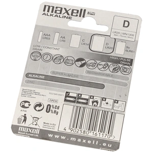 1.5V tartós elem MAXELL LR20 (Góliát) 2db-os csomag bliszterben