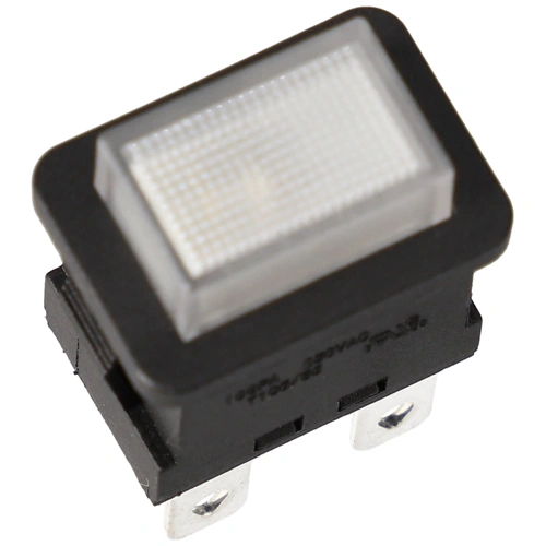 16A/250V 21x15/19x13mm Nyomókapcsoló fehér, 2 állású, 4 pólusú (univerzális)