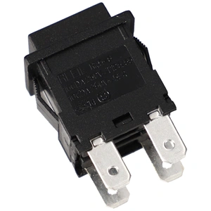 16A/250V 21x15/19x13mm Nyomókapcsoló fekete, 2 állású, 4 pólusú (univerzális)