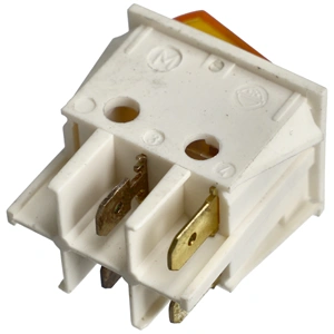 16A/250V 32x26 / 27x22 mm Billenőkapcsoló, sárga, számos, széles