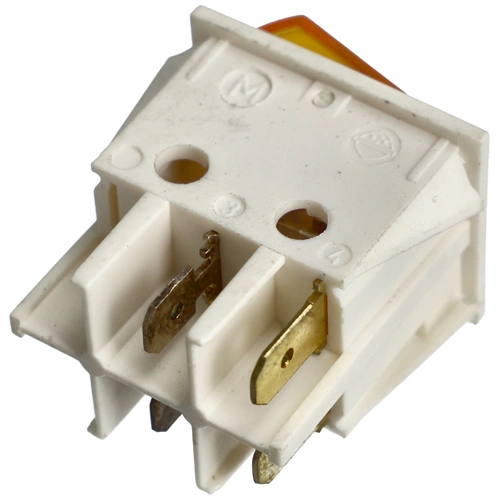 16A/250V 32x26 / 27x22 mm Billenőkapcsoló, sárga, számos, széles