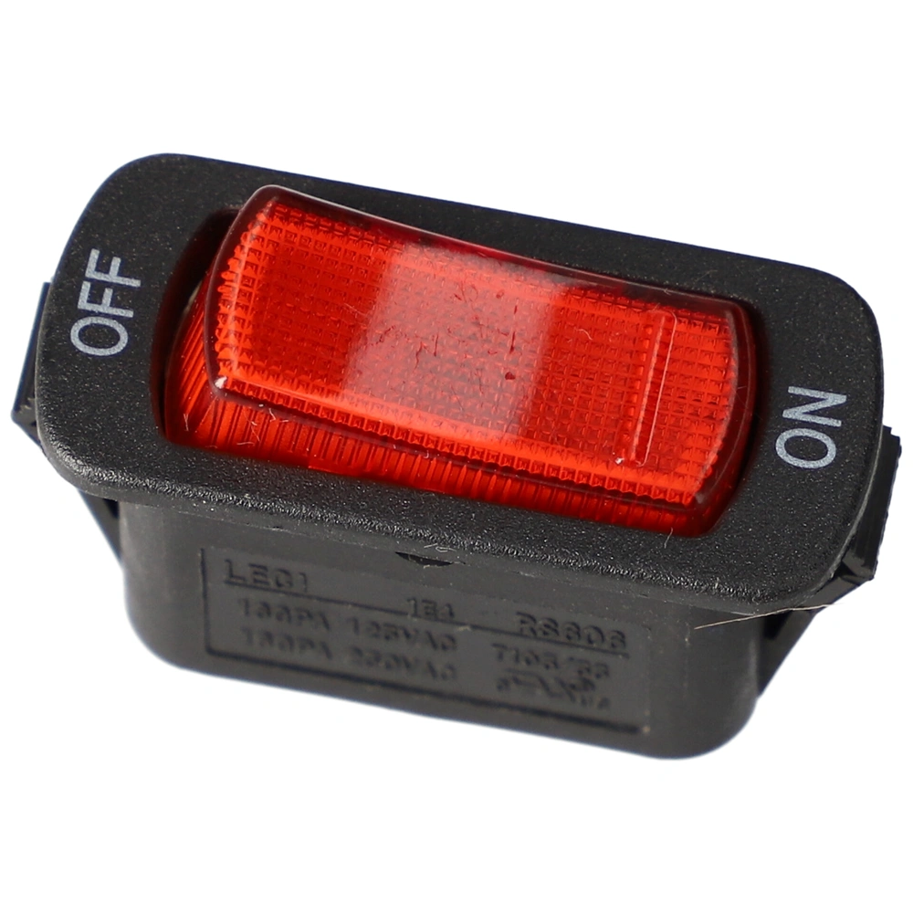 16A/250V, 33x15/24x13mm Billenőkapcsoló on/off, piros, (univerzális)