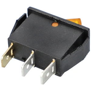 16A/250V AC, 30x13 / 29x11 mm Billenőkapcsoló, sárga, számos, keskeny, szögletes