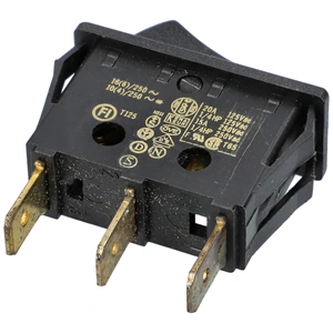 16A/250V AC Billenőkapcsoló, fekete, piros fénnyel DELONGHI HA20F hősugárzó /RENDELÉSRE