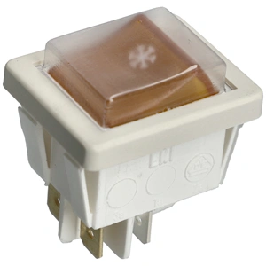 16A 36x29 / 31x21 mm Billenőkapcsoló, sárga, nagy, szögletes (univerzális) hűtőgép