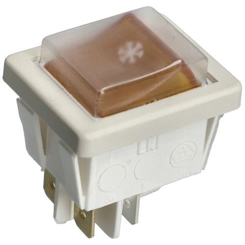 16A 36x29 / 31x21 mm Billenőkapcsoló, sárga, nagy, szögletes (univerzális) hűtőgép