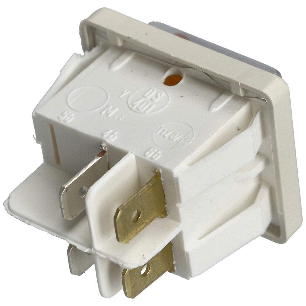 16A 36x29 / 31x21 mm Billenőkapcsoló, sárga, nagy, szögletes (univerzális) hűtőgép