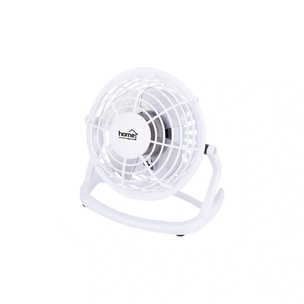 2,5W, 10cm asztali ventilátor, 1 fokozat, fehér, HOME TF 10 USB/WH