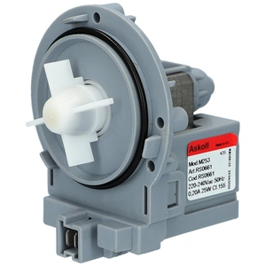 25W Szivattyú, ürítő, csavaros, elöl stekkeres (univerzális, ASKOLL M253 RS0661) mosógép