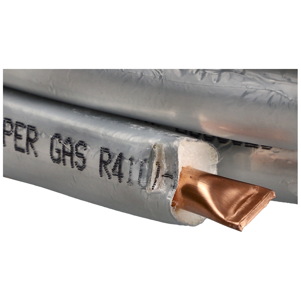 3/8" (9,52 mm) x 1 mm Alumínium kasírozott Szigetelt rézcső klímához, 25m / tekercs (Zetaesse)