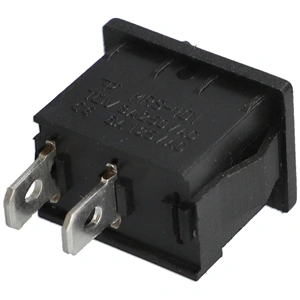 3A/250V AC, 21x15 / 19x13 mm Billenőkapcsoló ON-OFF, fekete, számos, szögletes (univerzális)