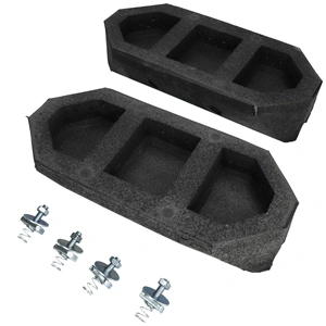 400x180x100 mm Rezgéscsillapító klímatartó talpkonzol, gumi 1cs=2db