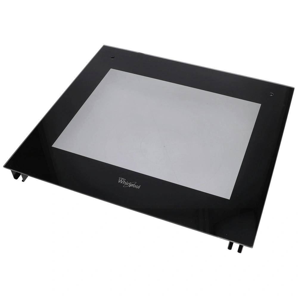 493x450 mm Üveg, ajtó, külső, fekete, (eredeti) WHIRLPOOL tűzhely / RENDELÉSRE