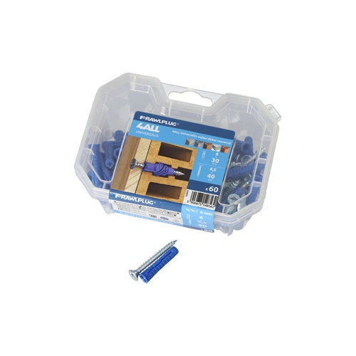 4ALL nagyteljesítményű dübel 6x30mm+sima süllyesztett csavar 4,5x40mm (60db/csomag)