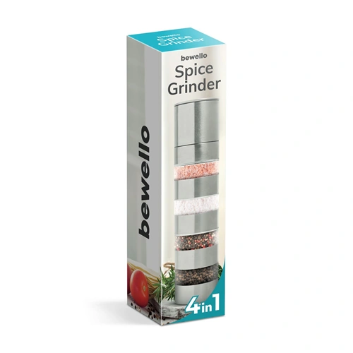 4 az 1-ben fűszerőrlő, rozsdamentes acél, Bewello