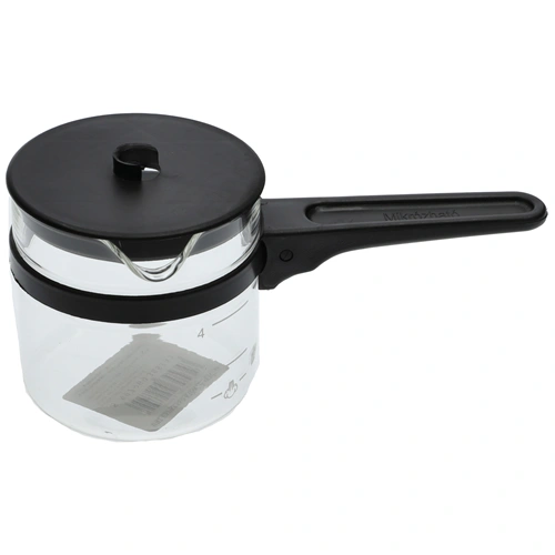 4 személyes Kiöntő, fekete, nyéllel, tetővel UNIVERZÁLIS kávéfőző