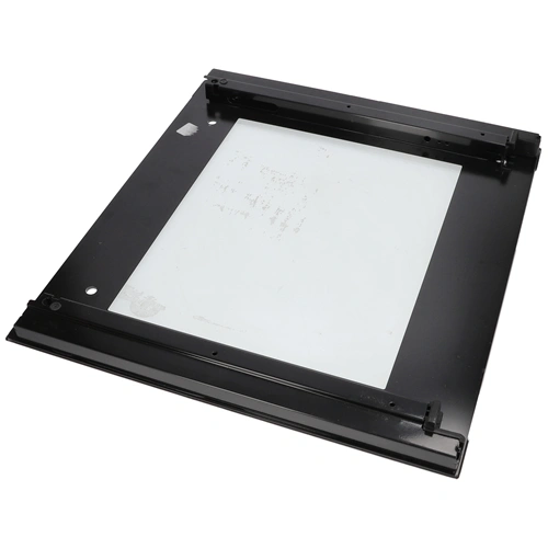 595x462 mm Üveg, ajtó, külső, fekete, (eredeti) INDESIT tűzhely / RENDELÉSRE