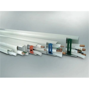 65x50 mm / 2 méter, Dekorcsatorna, fedéllel, fehér, fóliázott (CANALPLAST) klíma