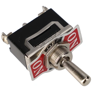 6A/250V, 34x25/30x15mm Billenőkapcsoló, 3 állású, 3 pólusú, on/off/on (univerzális)