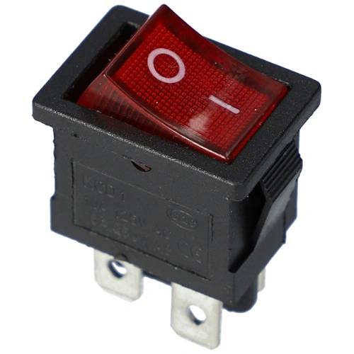 6A/250V AC 21,5x15 mm Billenőkapcsoló, piros, számos, szögletes (utángyártott) SZARVASI SZV 620 kávéfőző