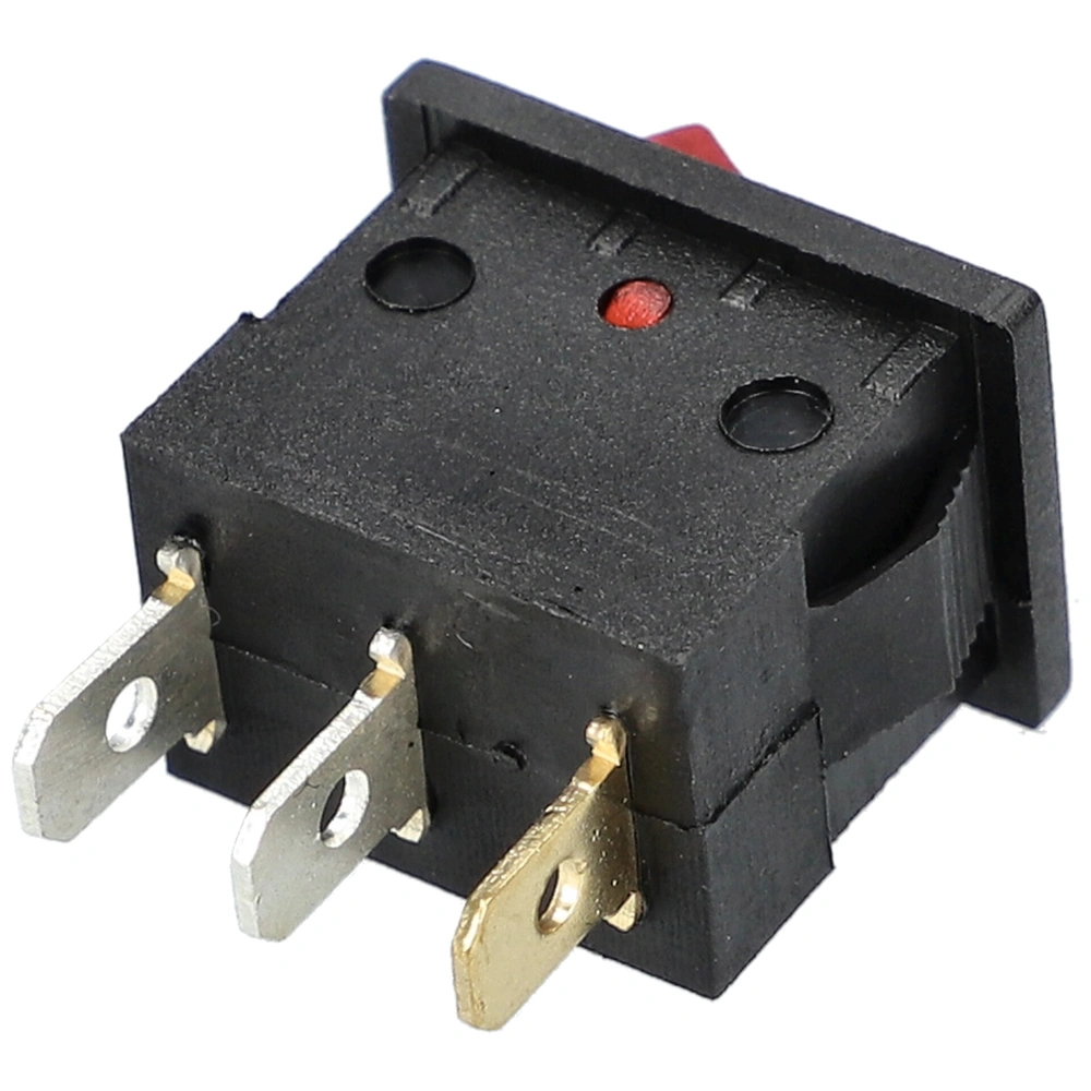 6A/250V AC 21x15 / 19,5x13 mm Billenőkapcsoló, piros, számos, szögletes