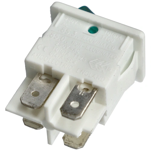 6A/250V AC 21x15 / 19x13 mm Billenőkapcsoló, zöld, kicsi (univerzális) olajradiátor