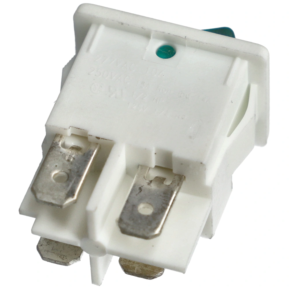 6A/250V AC 21x15 / 19x13 mm Billenőkapcsoló, zöld, kicsi (univerzális) olajradiátor