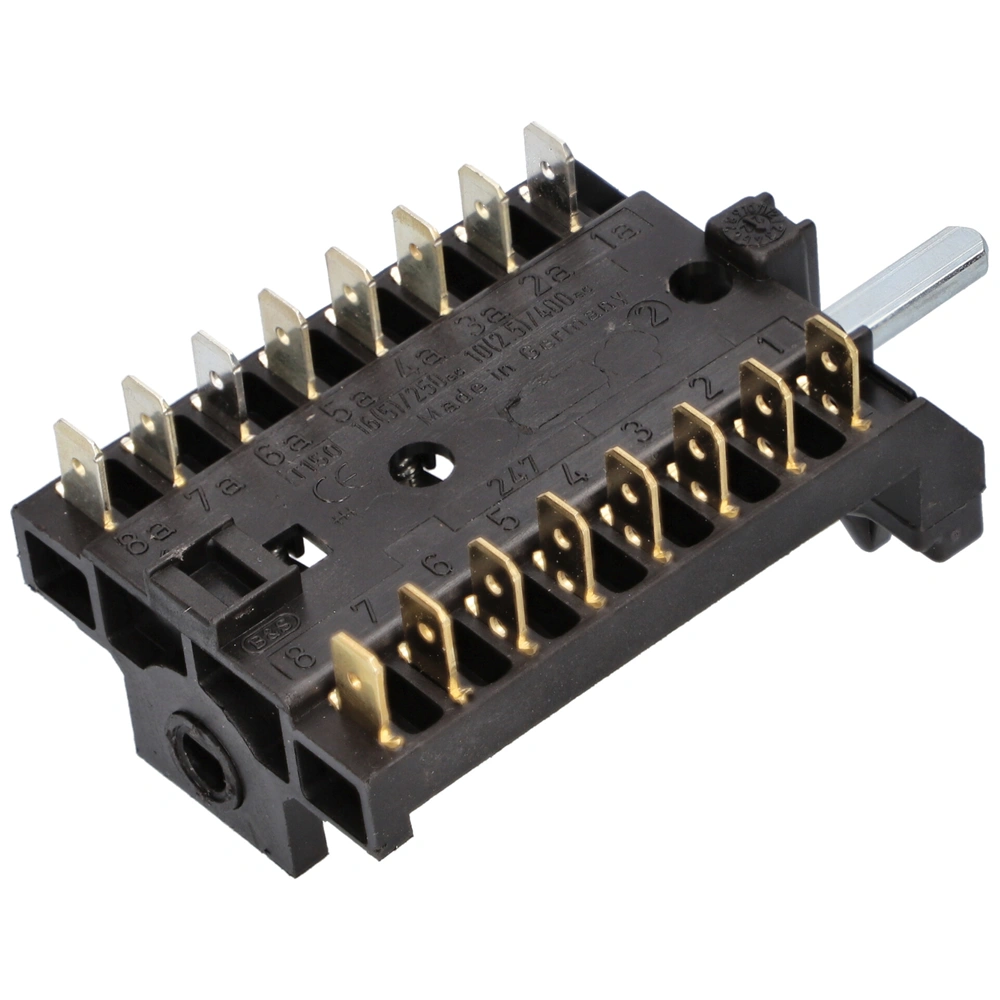 6+0 Kapcsoló, funkcióválasztó, új kivitel (univerzális, B&S 3075/2) PELGRIM PM424,414,406E1,OLG,OLX tűzhely