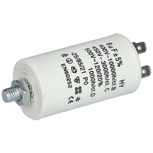 8 uF 500V Kondenzátor, sarus (univerzális)