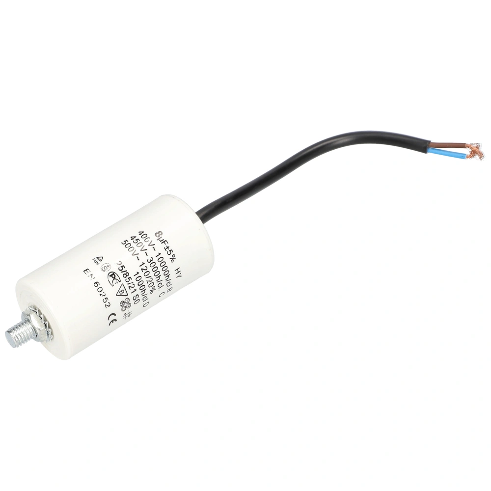 8 uF 500V Kondenzátor, vezetékes (univerzális) HAJDU 303 mosógép