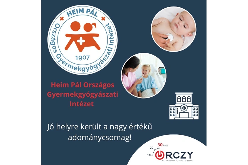 A Heim Pál Országos Gyermekgyógyászati Intézetet támogattuk