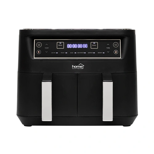 Air fryer dupla kosaras, 2460W, 2 x 3,8 L, állítható hőmérséklet, időkapcsoló, Home HG AF 24 / RENDELÉSRE