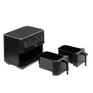 Air fryer dupla kosaras, 2460W, 2 x 3,8 L, állítható hőmérséklet, időkapcsoló, Home HG AF 24 / RENDELÉSRE