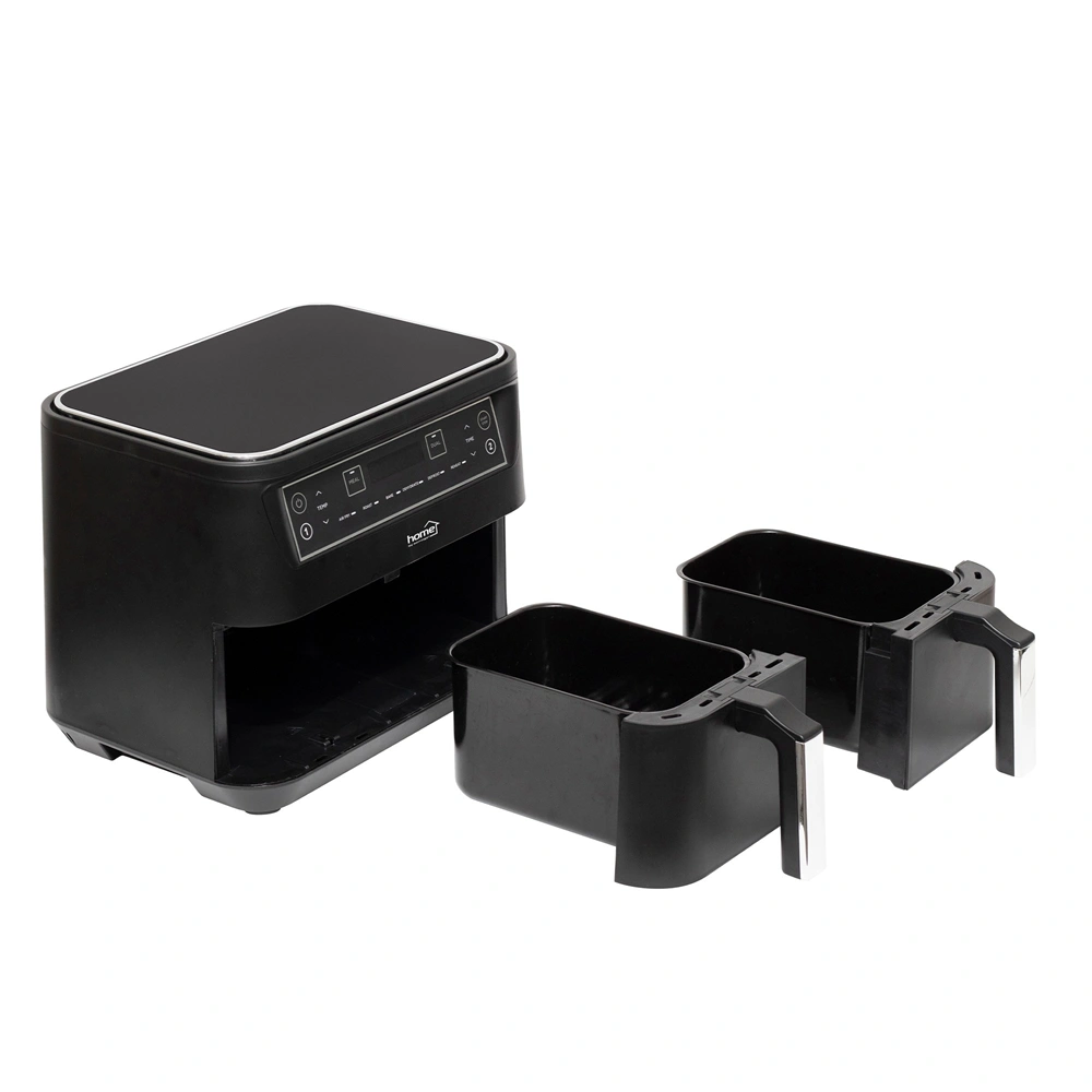 Air fryer dupla kosaras, 2460W, 2 x 3,8 L, állítható hőmérséklet, időkapcsoló, Home HG AF 24 / RENDELÉSRE