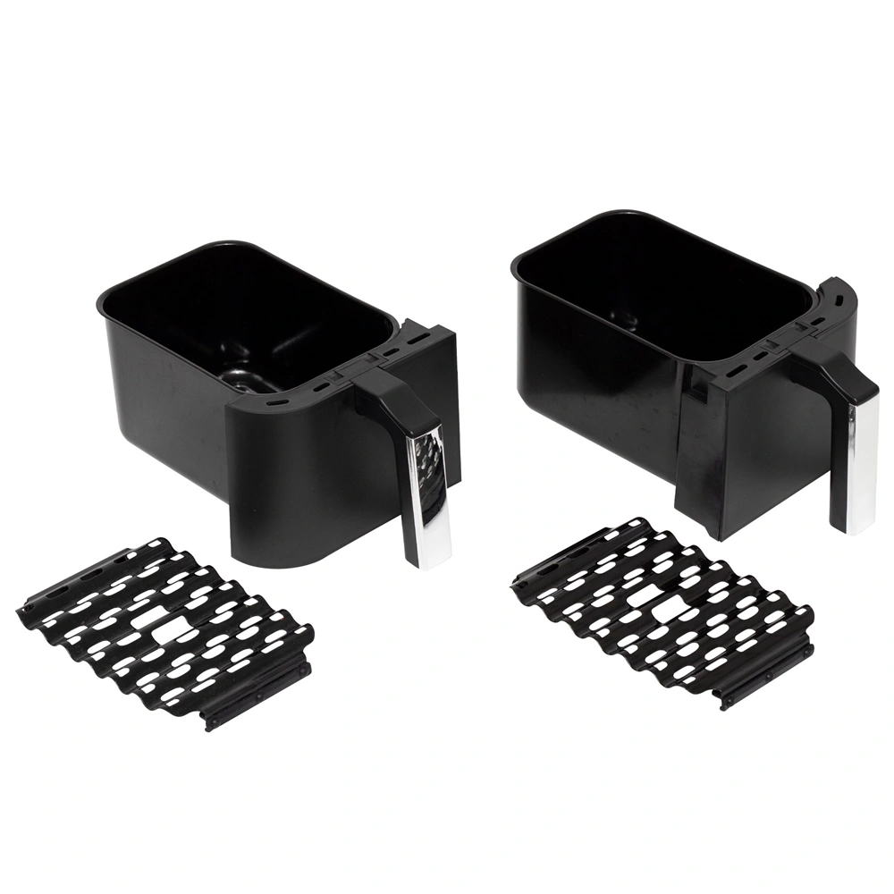 Air fryer dupla kosaras, 2460W, 2 x 3,8 L, állítható hőmérséklet, időkapcsoló, Home HG AF 24 / RENDELÉSRE